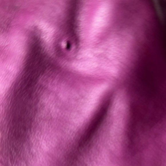 Fratelli Orsini Elegant Magenta Purple Pink Leather Gloves Cashmere Lining - Picture 5 of 9